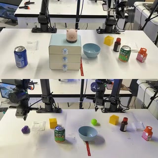 MP1 robot demonstrations under clutter and changing lighting